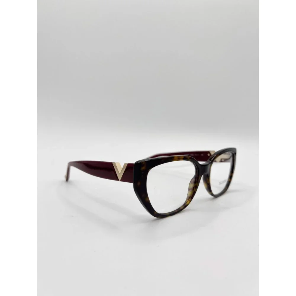 Valentino Women's Eyeglasses VA3037 5002 Full Rim Cat Eye Rockstud Havana 54mm P - Picture 6 of 14